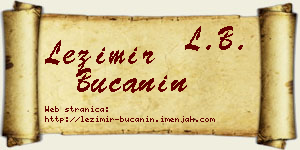 Ležimir Bučanin vizit kartica